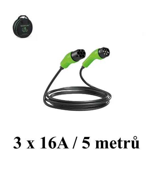 Nabíjecí kabel TYPE 2 | 11 kw | 3x16 A | 5 m